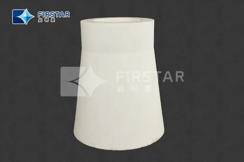Ceramic cyclone parts alumina spigot apex