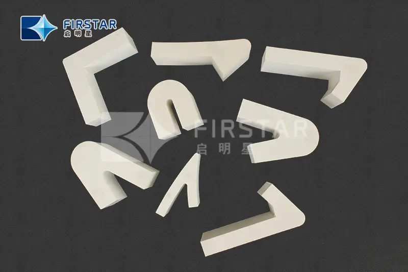 Pre-engineering alumina corner tile