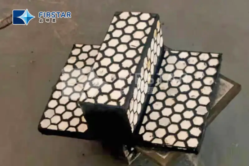 Wear and Impact Resistant Conveyor Chute Wear Liner Alumina Ceramic Rubber Wear Plate